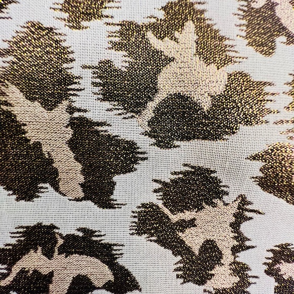 NWT Lilly Pulitzer Mini Skirt Gold Metallic Leopard Jacquard Size 10 - Picture 7 of 11